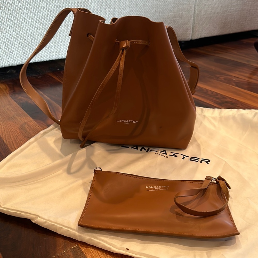 Lancaster brown bucket bag